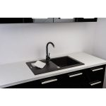 Chiuveta granit Pyramis ALYA 1B 1D 76x44 Carbon - imagine 2