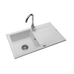 Chiuveta granit Pyramis ALYA 1B 1D 76x44 White - imagine 2