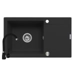 Set chiuveta granit MIDO PLUS & baterie BELLO - Carbon
