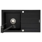 Set chiuveta granit MAIDSINKS Pyramis Senar & baterie FIDO - Black