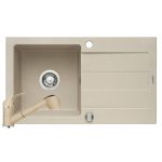 Set chiuveta granit MAIDSINKS Pyramis Senar & baterie FIDO - Beige