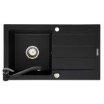 Set chiuveta granit MAIDSINKS Pyramis Senar & baterie ASALIA - Black