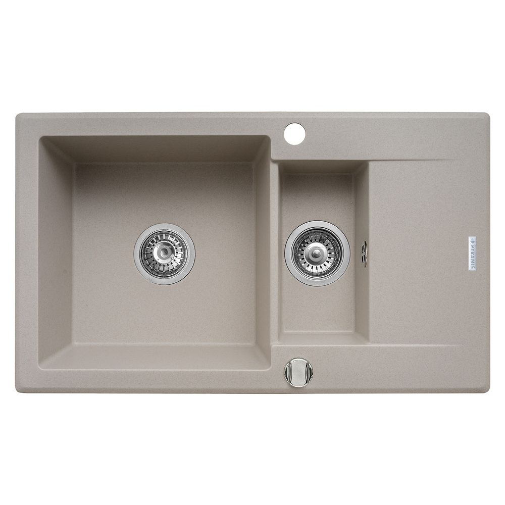 Chiuveta bucatarie KORFU 78x46 1 1/2B 1D Beige - imagine 1