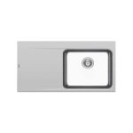 Chiuveta granit si inox PYRROS 100x52 1B 1D DR Snow