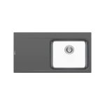 Chiuveta granit si inox PYRROS 100x52 1B 1D DR Iron grey