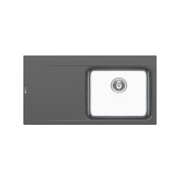 Chiuveta granit si inox PYRROS 100x52 1B 1D DR Iron grey