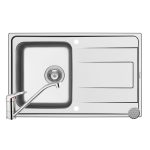 Set chiuveta inox ALEA 1B 1D LN + baterie ACCEL