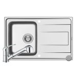 Set chiuveta inox ALEA 1B 1D LN + baterie FIDO