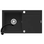 Set chiuveta granit LOTUS & baterie OSSIA - Carbon