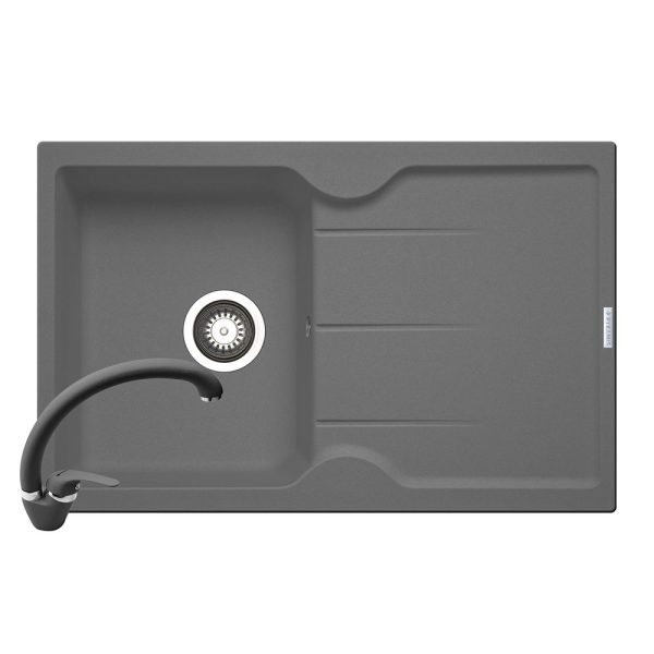 Set chiuveta granit PORTOS & baterie OSSIA - grey