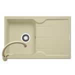 Set chiuveta granit PORTOS & baterie OSSIA - wanilia