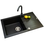 Set chiuveta granit SPARTA PLUS & baterie BELLO - Carbon - imagine 2