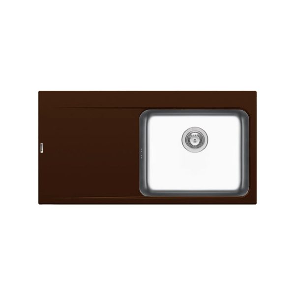 Chiuveta granit si inox PYRROS 100x52 1B 1D DR Chocolate
