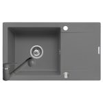 Set chiuveta KORFU 78x46 1B1D & baterie FIDO - Grey