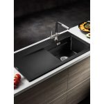 Chiuveta granit TEKTON 100x51 1B 1D ST Carbon - imagine 4