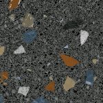 Arcana Treapta cu nas Stracciatella-R Grafito 33x80 cm aspect terrazzo, nerectificata, finisaj mat