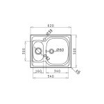 Chiuveta Inox SPARTA 62x50 1 1/2B DR - imagine 2