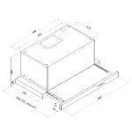 Hota Telescopica Silver Sliding Turbo 60cm Inox SL - imagine 2