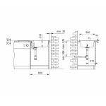 Chiuveta soft compozit Pyramis SIERRA Durothek 100X50 1B1D DR - imagine 3