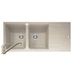 Set chiuveta soft compozit Pyramis SIERRA Durothek 116X50 2B1D ST + Baterie