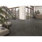 Arcana Miscela-R Grafito 80x80 cm gresie aspect terrazzo, rectificata, finisaj mat - imagine 3
