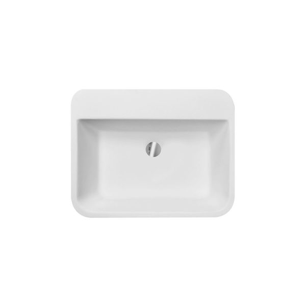 Besco Assos S-Line Glam lavoar pe blat 50x40 cm, mineral DuraBe, Graphite