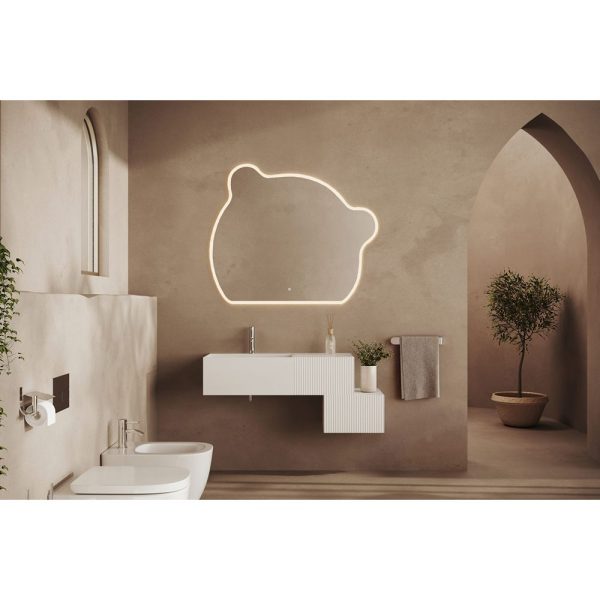 Savini Due Roma baza suspendata cu 1 sertar, front MDF riflat, dimensiune 40x40 cm, culoare alb mat