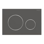 Geberit Sigma20 clapeta de actionare dubla, negru mat/crom lucios EasyToClean