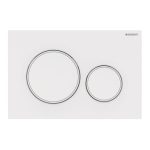 Geberit Sigma20 clapeta de actionare dubla, alb mat/alb EasyToClean