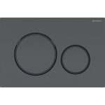 Geberit Sigma20 clapeta de actionare dubla, negru mat/negru lucios EasyToClean