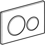 Geberit Sigma20 clapeta de actionare dubla, alb mat/alb EasyToClean - imagine 2