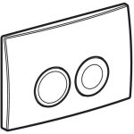 Geberit Delta25 clapeta de actionare dubla, crom mat - imagine 2