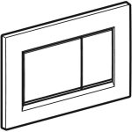 Geberit Sigma30 clapeta de actionare dubla negru mat, detalii crom lucios - imagine 2