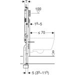 Geberit Duofix Sigma UP320 rezervor incastrat 8 cm grosime, cu cadru si actionare frontala, H 114 cm - imagine 4