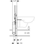 Geberit Duofix Sigma UP320 rezervor incastrat 8 cm grosime, cu cadru si actionare frontala, H 114 cm - imagine 2