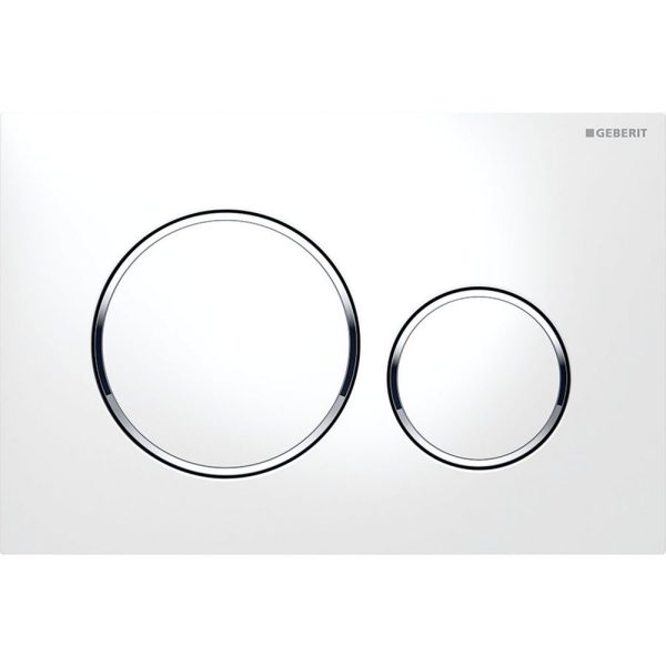Geberit Sigma20 clapeta de actionare dubla, alb/crom lucios