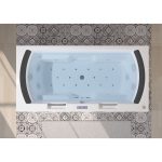 Riho Thermae Line Lisa 180x90 cm, tetiere gri - imagine 2