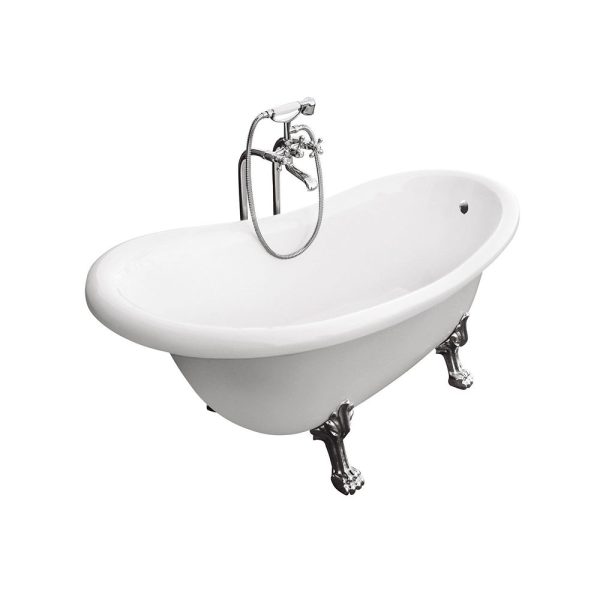 Besco Otylia cada freestanding 170x77 cm, acril , picioare Gold
