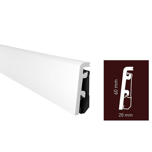 Arbiton Vega P0610 plinta alba duropolimer h=60 mm