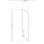 Barlinek plinta alba lemn P92, lemn baituit alb lacuit, 2200x95x19 mm, cod P9227362A - imagine 3