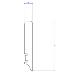 Barlinek plinta alba lemn P95, lemn baituit alb lacuit, 2200x95x16 mm, cod P9527362A - imagine 3