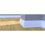 Barlinek plinta alba lemn P9H, lemn baituit alb lacuit, 2200x95x16 mm, cod P9H27362A - imagine 2