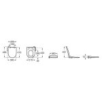 Roca Multiclean M3 capac wc cu functie de bideu soft close, formă rotundă, alb - imagine 7
