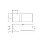 West Spring cada freestanding 170,5x72 cm, compozit Solid Surface - imagine 5