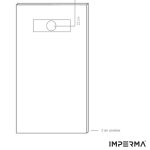 Imperma Senia cadita dus 100x170 cm, compozit, sifon inclus, antracit - imagine 5