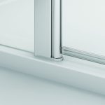 Sanswiss Solino paravan de cada 75 cm, pivotant stanga-dreapta, sticla securizata de 6 mm, crom - imagine 3