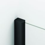 Sanswiss Solino Black Line paravan de cada 120 cm, cu parte fixa si parte mobila pivotanta, negru mat - imagine 4