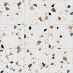 Arcana Stracciatella-R Nacar 80x80 cm gresie aspect terrazzo, rectificata, finisaj mat - imagine 2