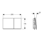 Geberit Sigma70 clapeta de actionare dubla, alb mat EasyToClean - imagine 2