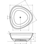 Riho Oviedo cada freestanding 160x160 cm, compozit Solid Surface - imagine 5